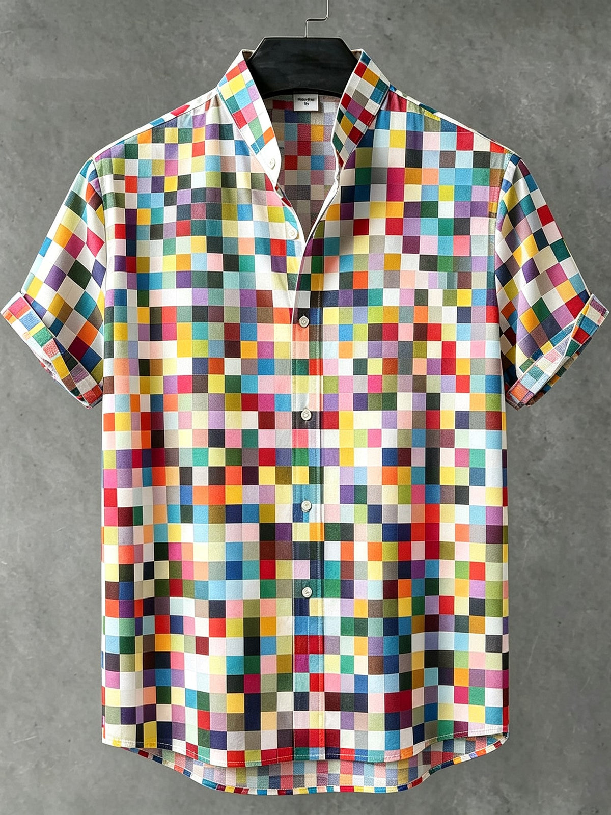 Men's Geometric Print Short-sleeved Shirt