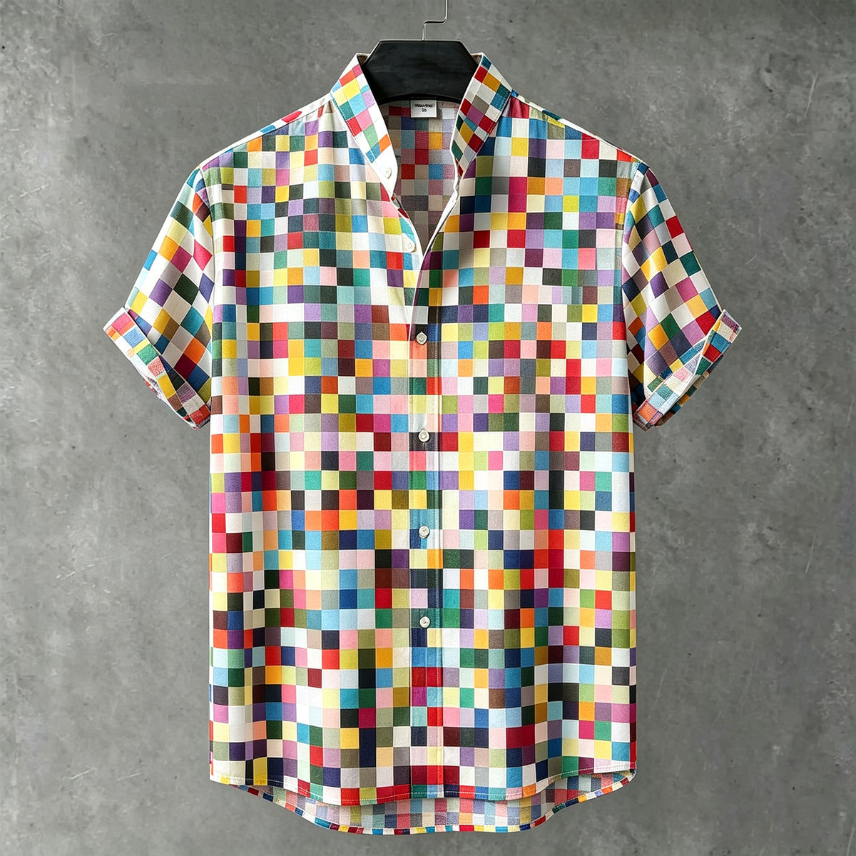 Men's Geometric Print Short-sleeved Shirt