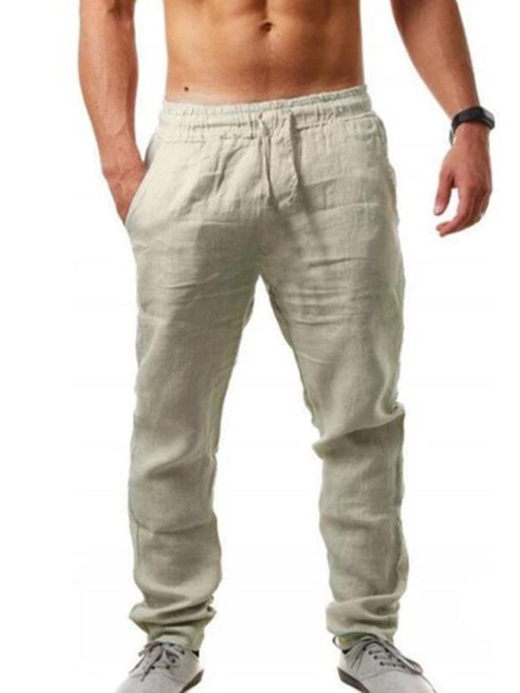 Men's Vintage Drawstring Casual Linen Pants